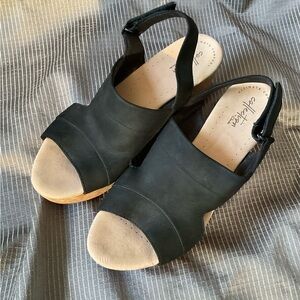 Black Suede Women's Sandals